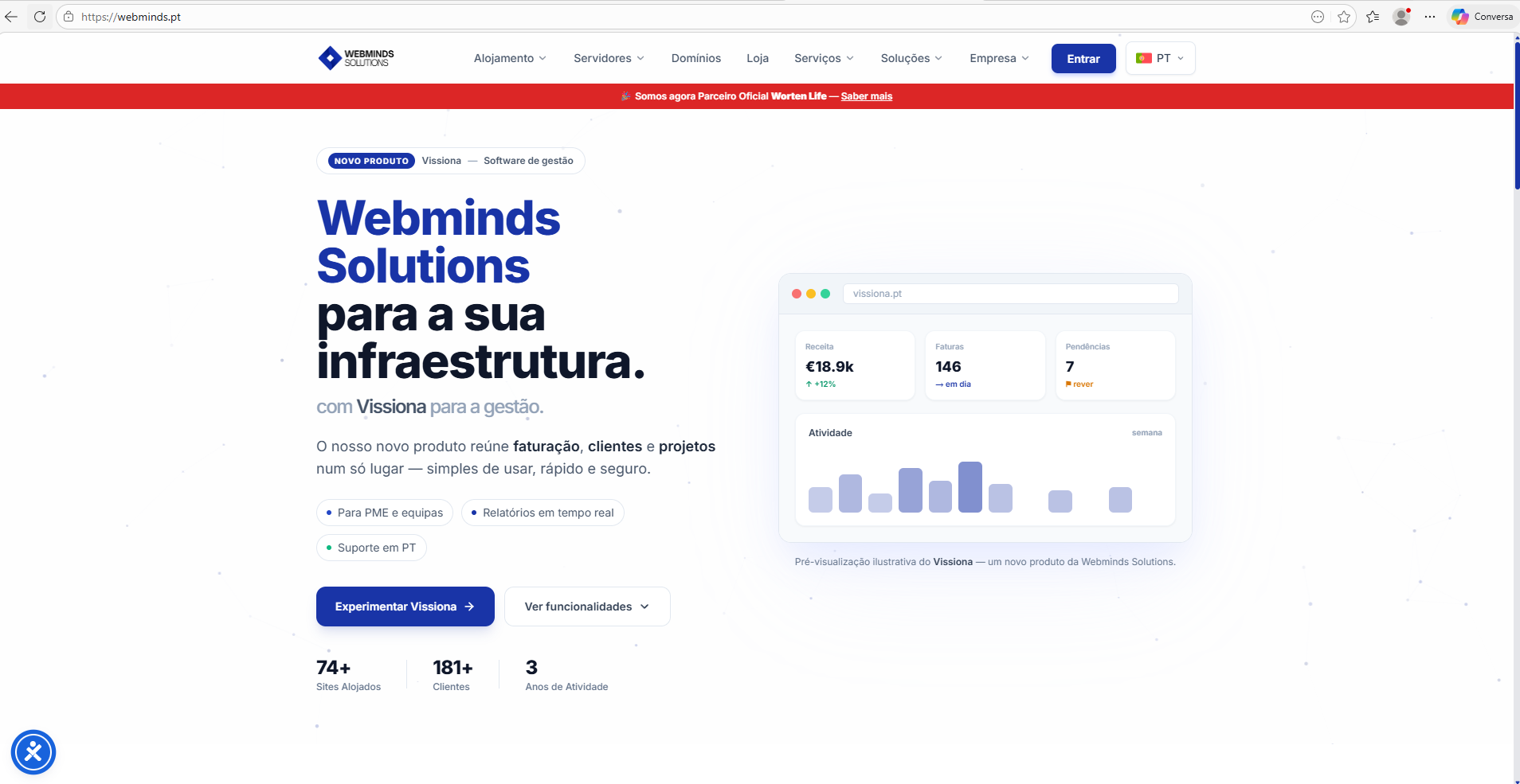 Novo Website Webminds